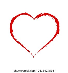 Heart Symbol Isolated White Background , Vector Illustration