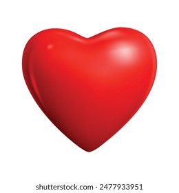 Heart Symbol With Isolated White Background.