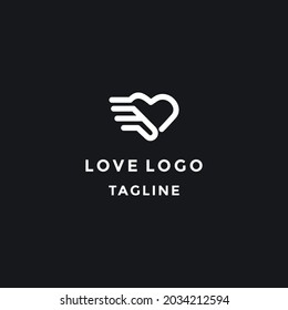 heart symbol logo icon design template elements