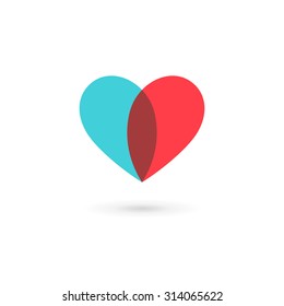 Heart symbol logo icon design template. May be used in medical, dating, Valentines Day and wedding design.
