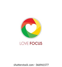 Heart symbol logo icon design template elements. Vector Illustration. Colorful design logo.