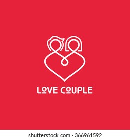 Heart symbol logo icon design template elements. Vector Illustration. Colorful design logo.