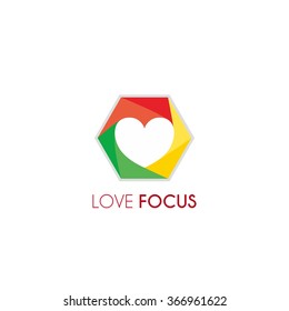 Heart symbol logo icon design template elements. Vector Illustration. Colorful design logo.