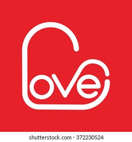 Heart symbol logo icon design template elements. Sign of love and romance. Vector Illustration.