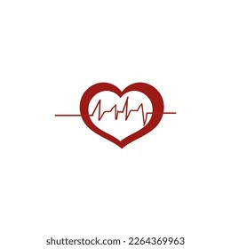 heart symbol logo simple vector design Vector illustration