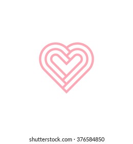 Heart symbol, logo template, vector illustration