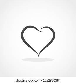 Heart. Symbol of love, romantic, health, cardio. Isolated vector icon, sign, emblem, pictogram. Flat style for design, web, logo or UI. Eps10