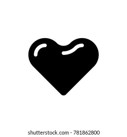 Heart. Symbol of love, romantic, health, cardio. Isolated vector icon, sign, emblem, pictogram. Flat style for design, web, logo or UI. Eps10