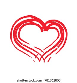 Heart. Symbol of love, romantic, health, cardio. Isolated vector icon, sign, emblem, pictogram. Flat style for design, web, logo or UI. Eps10