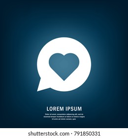 Heart. Symbol of love, romantic, health, cardio. Isolated vector icon, sign, emblem, pictogram. Flat style for design, web, logo or UI. Eps10