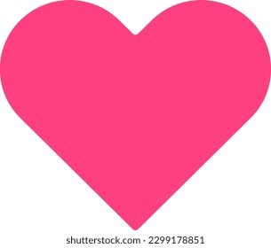 Heart, Symbol of Love and Valentine's Day. Icon of Health. Flat Red Pink Purple Icon Isolated. Shape Element Vector Design.
