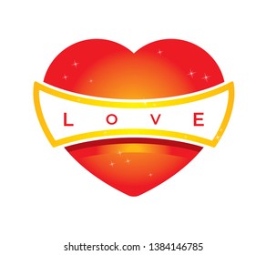 heart symbol. heart symbol on banner concept