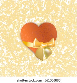 heart symbol on a patterned background, vector illustration