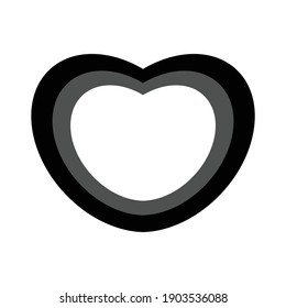 símbolo cardíaco en el vector de fondo blanco