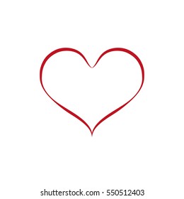heart symbol on a white background, vector illustration