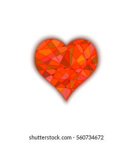 heart symbol on a white background, vector illustration