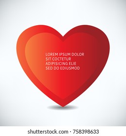 Heart symbol on white background. Vector background eps 10
