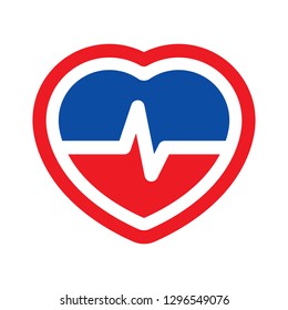 Heart Symbol Heart Rhythm Logo Stock Vector (Royalty Free) 1296549076 ...