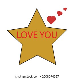 The heart symbol says I love you.