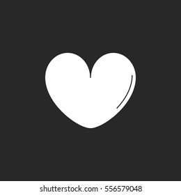 Heart symbol sign silhouette icon on background