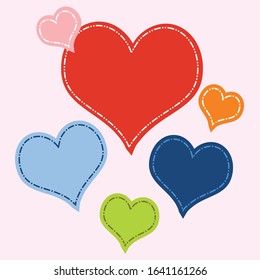 Heart Symbol. Simple Flat Icon. Sign In Vector Illustration
