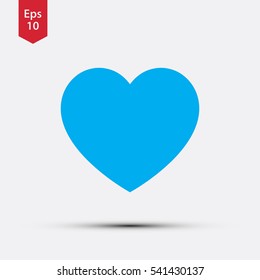 Heart Symbol. Simple Flat Icon. Sign In Vector Illustration