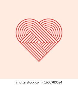 Heart symbol. Simple geometric icon. Vector illustration EPS 10