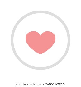 Heart symbol simple icon illustration material