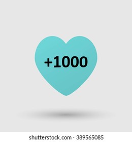 Heart symbol speech bubble icon