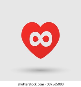 Heart symbol speech bubble icon