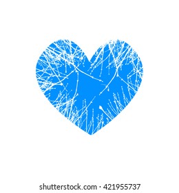 heart symbol of tree branches. Vector