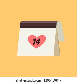 Heart symbol. valentine day symbol. logo design. calendar vector.