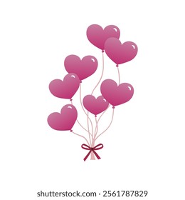 heart symbol, valentine's day balloons