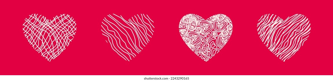 Heart symbol for Valentines Day, isolated on pink background.	