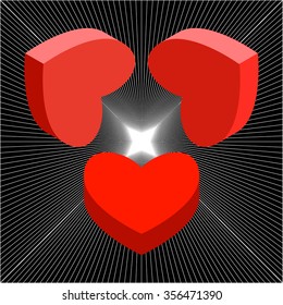 Heart symbol for Valentine's day. Vector illustration