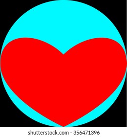 Heart symbol for Valentine's day. Vector illustration