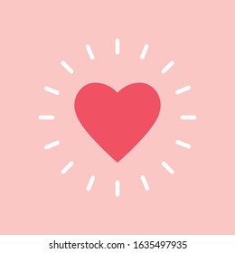 Heart symbol vector. Heart doodle vector.