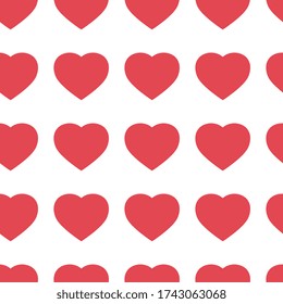 Símbolo del corazón. EPS vectorial 10. Patrón sin foco. 