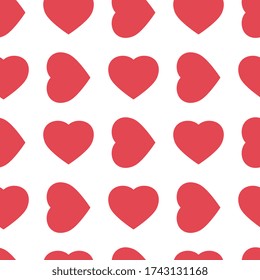 Heart symbol. Vector EPS 10. Seamless pattern. 