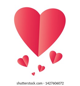 Heart symbol vector. Flat illustration