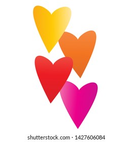 Heart symbol vector. Flat illustration