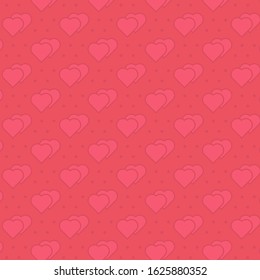 Heart symbol vector illustration pattern design. Romantic decoration texture. 
