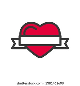 heart symbol vector. logo design. - Vector