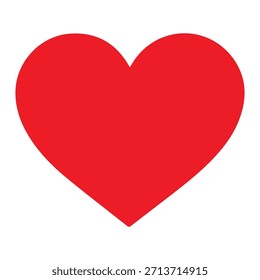 Vector del símbolo del corazón en color rojo