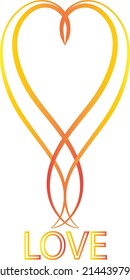 VECTOR DE SÍMBOLO CARDÍACO CON FONDO BLANCO.