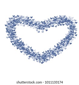 Heart symbol which consists of isolated elements. Modern style with beautiful elements in heart symbol. Can be used as print, wallpaper, cards, valentine cards, logo, background and etc.