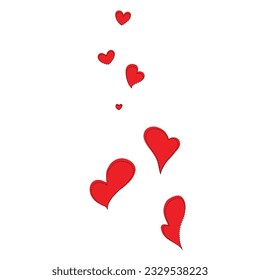Heart symbol,Heart-shaped,hearts floating up in the sky,cute red heart group,floating,flying,Digital illustration of red heart,