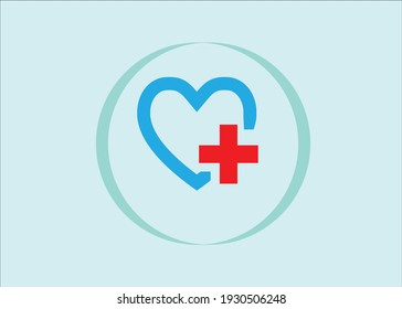 The Heart Symbolizes Concern For Health.Blue Light Background.
Protect Covid 19.