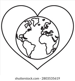 A heart symbolizing love for our planet earth