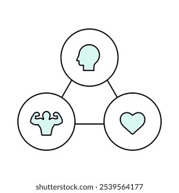 Heart Symbols Representing Mental Health and Awareness. Emotional Support and Self-Improvement